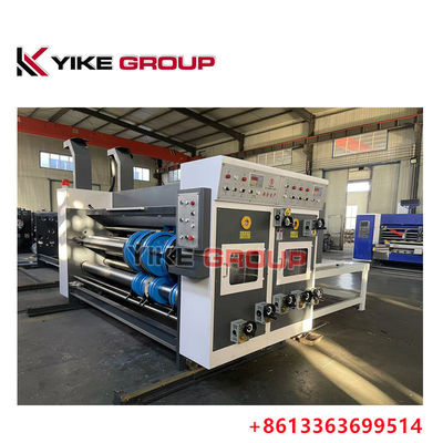 YIKE GROUP Catena Tipo Due Color Printing Rotary Slotting Corrugated Box Making Machine