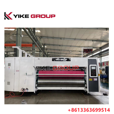 Macchina per l'incartonamento del cartone della macchina di Slotter della stampante Flexo di 4 colori YK-1224 da 150 pezzi/minuto