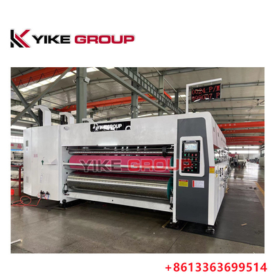 Macchina per l'incartonamento del cartone della macchina di Slotter della stampante Flexo di 4 colori YK-1224 da 150 pezzi/minuto